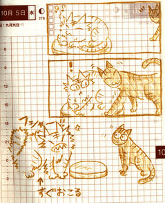 猫ら絵日記『おこるオニイサン』